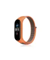 Xiaomi Mi Band 4 Hasırlı Cırtcırtlı Kordon (saat Değildir) - Turuncu-gri