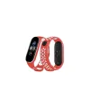 Xiaomi Mi Band 4 Spor Delikli Kordon (saat Değildir) - Kırmızı-beyaz