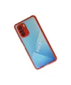Xiaomi Poco F3 Kılıf Miami Şeffaf Silikon - Kırmızı