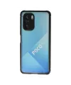 Xiaomi Poco F3 Kılıf Miami Şeffaf Silikon - Siyah