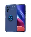 Xiaomi Poco F3 Kılıf Range Yüzüklü Silikon - Mavi