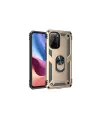 Xiaomi Poco F3 Kılıf Sofya Yüzüklü Silikon Kapak - Gold
