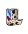Xiaomi Poco F3 Kılıf Sofya Yüzüklü Silikon Kapak - Gold