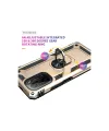 Xiaomi Poco F3 Kılıf Sofya Yüzüklü Silikon Kapak - Gold