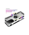 Xiaomi Poco F3 Kılıf Sofya Yüzüklü Silikon Kapak - Gümüş