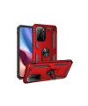 Xiaomi Poco F3 Kılıf Sofya Yüzüklü Silikon Kapak - Kırmızı