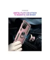 Xiaomi Poco F3 Kılıf Sofya Yüzüklü Silikon Kapak - Rose