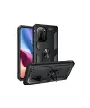 Xiaomi Poco F3 Kılıf Sofya Yüzüklü Silikon Kapak - Siyah