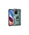 Xiaomi Poco F3 Kılıf Sofya Yüzüklü Silikon Kapak - Yeşil