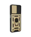 Xiaomi Poco M5 Kılıf Pars Lens Yüzüklü Silikon - Gold