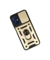 Xiaomi Poco M5 Kılıf Pars Lens Yüzüklü Silikon - Gold