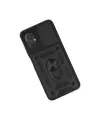 Xiaomi Poco M5 Kılıf Pars Lens Yüzüklü Silikon - Siyah