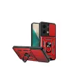 Xiaomi Poco X6 Kılıf Pars Lens Yüzüklü Silikon - Kırmızı
