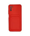 Xiaomi Pocophone M3 Kılıf Kelvin Kartvizitli Silikon - Kırmızı