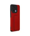 Xiaomi Redmi 12c Kılıf Mega Standlı Silikon - Kırmızı