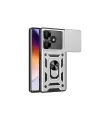 Xiaomi Redmi 13 4g Kılıf Pars Lens Yüzüklü Silikon - Gümüş