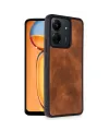 Xiaomi Redmi 13c Kılıf Aras Deri Kapak - Taba