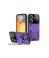 Xiaomi Redmi 13c Kılıf Joy Lens Standlı Kapak - Mor