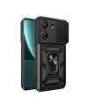 Xiaomi Redmi 13c Kılıf Pars Lens Yüzüklü Silikon - Siyah
