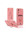 Xiaomi Redmi 13c Kılıf Zuma Kartvizitli Yüzüklü Silikon - Pembe