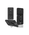 Xiaomi Redmi 13c Kılıf Zuma Kartvizitli Yüzüklü Silikon - Siyah
