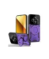 Xiaomi Redmi 14c Kılıf Joy Lens Standlı Kapak - Mor
