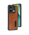 Xiaomi Redmi 15c 4g Sara Kartvizitli Deri Kılıf - Taba