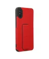 Xiaomi Redmi 9a Kılıf Mega Standlı Silikon - Kırmızı