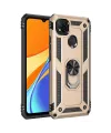 Xiaomi Redmi 9C Kılıf Sofya Yüzüklü Silikon Kapak - Gold
