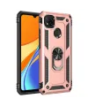 Xiaomi Redmi 9c Kılıf Sofya Yüzüklü Silikon Kapak - Rose