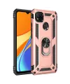 Xiaomi Redmi 9C Kılıf Sofya Yüzüklü Silikon Kapak - Rose