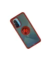 Xiaomi Redmi K40 Kılıf Montreal Yüzüklü Silikon Kapak - Kırmızı