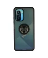 Xiaomi Redmi K40 Kılıf Montreal Yüzüklü Silikon Kapak - Siyah