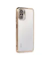 Xiaomi Redmi Note 10 Kılıf Razer Lensli Silikon - Gold