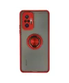 Xiaomi Redmi Note 10 Pro Kılıf Montreal Yüzüklü Silikon Kapak - Kırmızı
