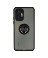 Xiaomi Redmi Note 10 Pro Kılıf Montreal Yüzüklü Silikon Kapak - Siyah
