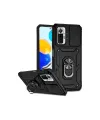 Xiaomi Redmi Note 10 Pro Kılıf Pars Lens Yüzüklü Silikon - Siyah