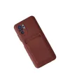 Xiaomi Redmi Note 10s Kılıf Kelvin Kartvizitli Silikon - Bordo