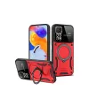 Xiaomi Redmi Note 12 Pro 4g Kılıf Joy Lens Standlı Kapak - Kırmızı
