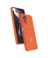 Xiaomi Redmi Note 12 Pro 4G Regal Magsafe Standlı Kapak - Turuncu