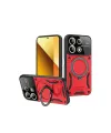 Xiaomi Redmi Note 13 4g Kılıf Joy Lens Standlı Kapak - Kırmızı