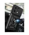 Xiaomi Redmi Note 13 4g Kılıf Pars Lens Yüzüklü Silikon - Yeşil