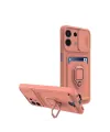 Xiaomi Redmi Note 13 4g Kılıf Zuma Kartvizitli Yüzüklü Silikon - Pembe