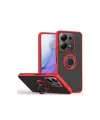 Xiaomi Redmi Note 13 Pro 4g Montreal Yüzüklü Silikon Kapak - Kırmızı