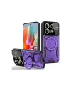 Xiaomi Redmi Note 13 Pro 5g Kılıf Joy Lens Standlı Kapak - Mor