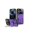 Xiaomi Redmi Note 13 Pro Plus Joy Lens Standlı Kapak - Mor