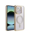 Xiaomi Redmi Note 14 4g Joke Simli Magneticsafe Kılıf - Gold
