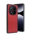 Xiaomi Redmi Note 14 Pro 4g Kılıf Aras Deri Kapak - Kırmızı