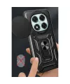 Xiaomi Redmi Note 14 Pro 5g Kılıf Pars Lens Yüzüklü Silikon - Siyah