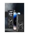 Xiaomi Redmi Note 14 Pro Plus Kılıf Pars Lens Yüzüklü Silikon - Lacivert